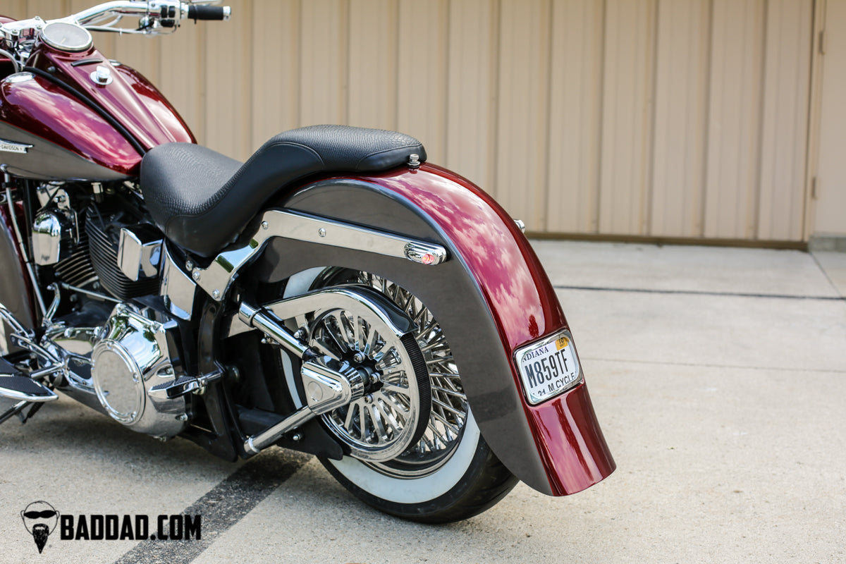 Stretched Softail rear fender