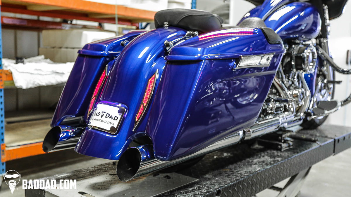 Audio Race Series Stretched Saddlebags for 2014+