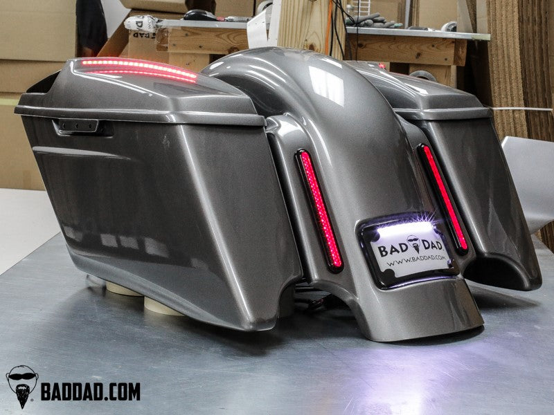 Audio Race Series Stretched Saddlebags for 2014+