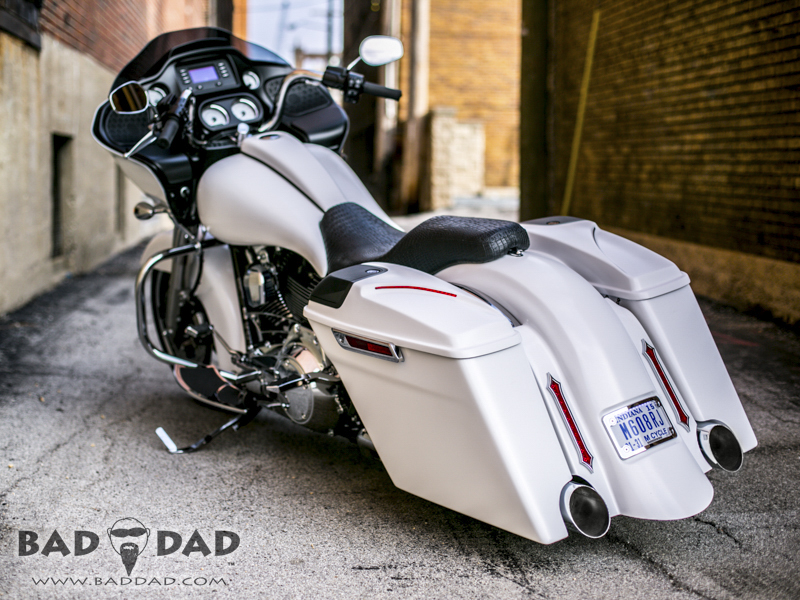Injected Stretched Saddlebags for 2014+ | Bad Dad | Custom Bagger Parts for Your Bagger